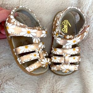 Sweet Rose Gold Floral Sandals